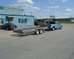 Tillverkning av USA-släp (Goose Neck Trailer).